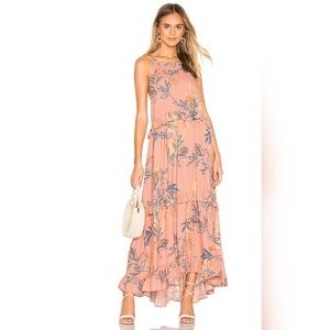 FREE PEOPLE Anita Floral Tier Boho Halter Maxi Midi Floral Dress